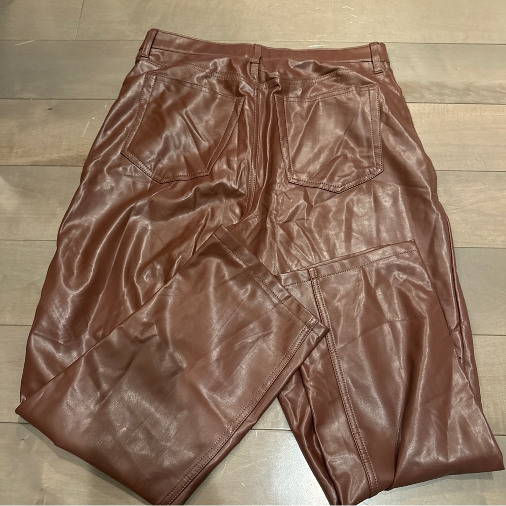 Abercrombie & Fitch Brown Faux Leather Pants - Picture 5 of 7
